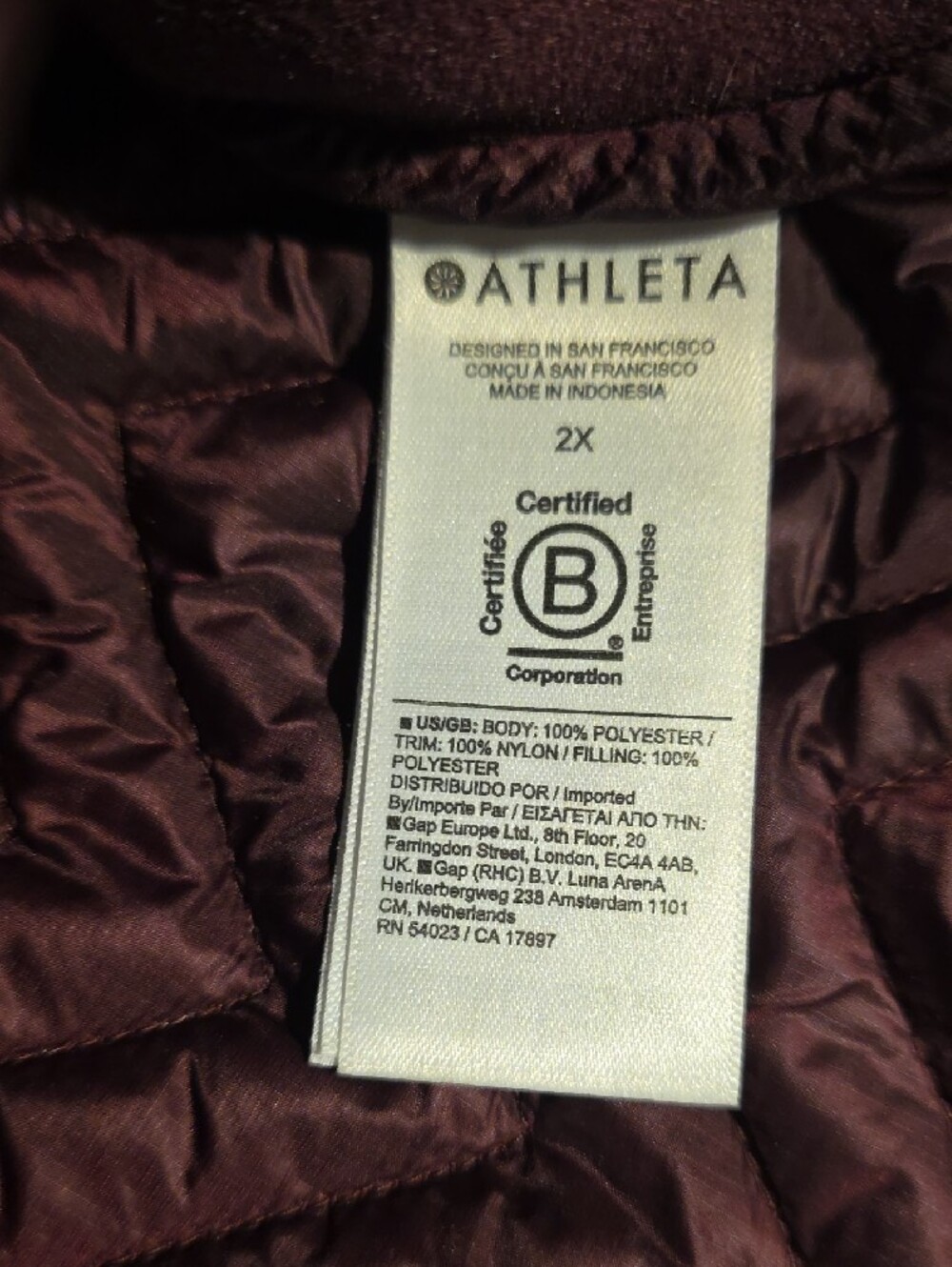 Athleta Deep Burgundy Sherpa Snap-Pullover Hoodie - Picture 4 of 5